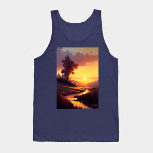 Golden Hour-Oli Paint Tank Top